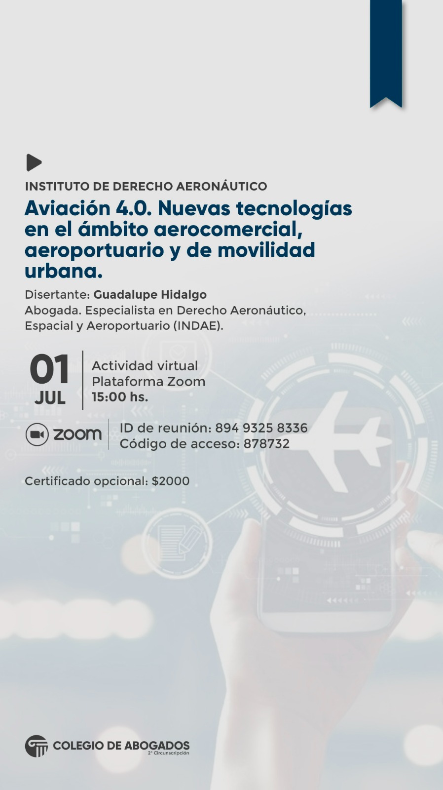 Aviación 4.0. Nuevas tecnologías en el ámbito aerocomercial, aeroportuario y de movilidad urbana. - 01/07/2024